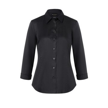 KARLOWSKY Damen Bluse ACTIVE-STRETCH 3/4-Arm Slim-Fit Schwarz