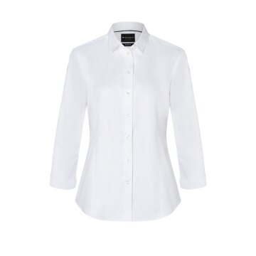 KARLOWSKY Damen Bluse ACTIVE-STRETCH 3/4-Arm Kent Slim-Fit Weiß