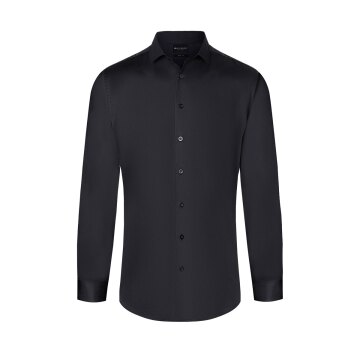 KARLOWSKY Herren Hemd ACTIVE-STRETCH Langarm Slim-Fit Schwarz