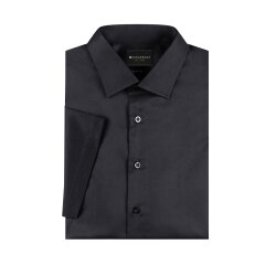 KARLOWSKY Herren Hemd ACTIVE-STRETCH Kurzarm Slim-Fit Schwarz