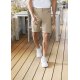 KARLOWSKY Herren 5-Pocket-Shorts STRETCH Modern-Fit Kieselbeige