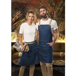 Karlowsky Latzschürze Denim Urban-Style Artikel LS 41 - denim blue - Einheitsgröße