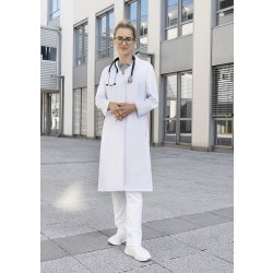 Karlowsky Damen Arzt- und Labormantel MODERN-SHAPE Regular Fit Polyester/Baumwollmix nachhaltig OEKO-TEX® pflegeleicht Weiß