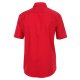 Größe 40 Casamoda Hemd Rot Uni Kurzarm Comfort Fit Normal Geschnitten Kentkragen 100% Baumwolle Bügelfrei