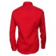 Größe 35 Venti Hemd Rot Uni Langarm Slim Fit Tailliert Kentkragen 100% Baumwolle Popeline Bügelfrei