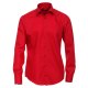 Größe 39 Venti Hemd Rot Uni Langarm Slim Fit Tailliert Kentkragen 100% Baumwolle Popeline Bügelfrei
