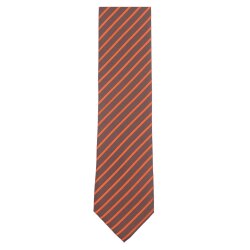 VENTI Herren Business-Krawatte 6cm Seide Struktur Orange gestreift