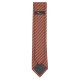 VENTI Herren Business-Krawatte 6cm Seide Struktur Orange gestreift