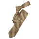 VENTI Herren Business-Krawatte 6cm Seide Struktur Gelb gestreift