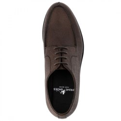 PRIME SHOES Munich Herren Business-Schnürschuh Norweger Stil Rahmengenäht Vibram®-Sohle Kalbsleder Scotch Espresso - genarbt 40