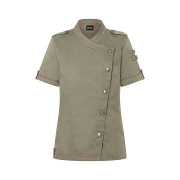 KARLOWSKY Damen Kochjacke ROCK-CHEF®-Stage2 Kurzarm Moosgrün 40