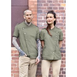 KARLOWSKY Damen Kochjacke ROCK-CHEF®-Stage2 Kurzarm Moosgrün 40