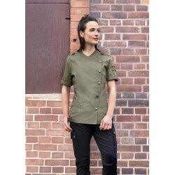 KARLOWSKY Damen Kochjacke ROCK-CHEF®-Stage2 Kurzarm Moosgrün 40