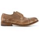 Prime Shoes F201 Herren Schnürschuh aus reinem Kalbsleder Vintage-Style FLEX-Line Gummisohle Braun Soft Taupe EU40-EU47