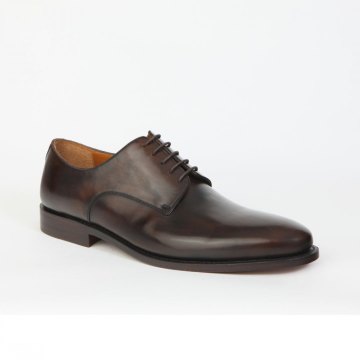 Prime Shoes ROMA Herren Schnürschuh aus feinstem Kalbsleder Rahmengenäht Braun Crust Castagno EU39/UK6-EU50/UK14