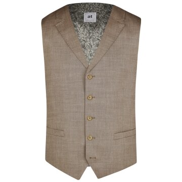 Atelier-Torino MIX&MATCH Herren Anzug-Weste Revers Drop8 Hellbraun meliert