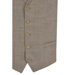 Atelier-Torino MIX&MATCH Herren Anzug-Weste Revers Drop8 Hellbraun meliert