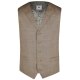 Atelier-Torino MIX&MATCH Herren Anzug-Weste Revers Drop8 Hellbraun meliert