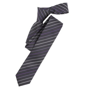 VENTI Herren Business-Krawatte 6cm Seide Struktur Lila gestreift