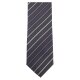 VENTI Herren Business-Krawatte 6cm Seide Struktur Lila gestreift