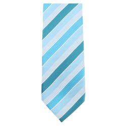 VENTI Herren Business-Krawatte 6cm Seide Struktur Türkis gestreift