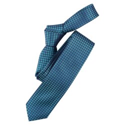 VENTI Herren Business-Krawatte 6cm Seide Struktur Petrol