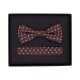 VENTI Herren Fliege Einstecktuch Set-2-tlg Orange gemustert