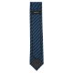 VENTI Herren Business-Krawatte 6cm Seide gewebt Petrol gestreift