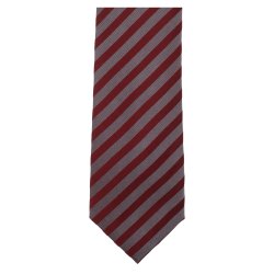 VENTI Herren Business-Krawatte 6cm Seide gewebt Bordeaux gestreift