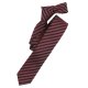 VENTI Herren Business-Krawatte 6cm Seide gewebt Bordeaux gestreift