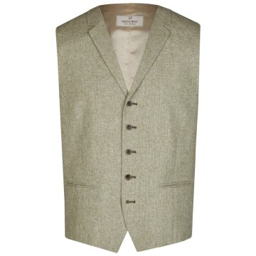 Wilvorst GREEN-WEDDING Herren Weste Revers Drop8 Schilfgrün meliert 52