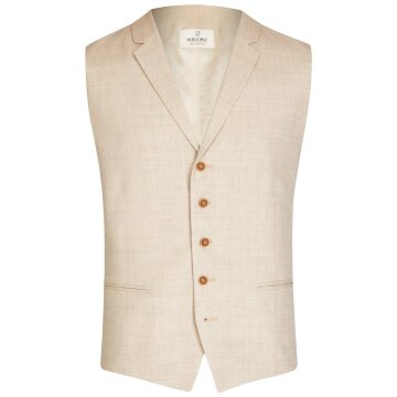 Wilvorst GREEN-WEDDING Herren Weste Revers Drop8 Beige meliert