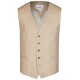 Wilvorst GREEN-WEDDING Herren Weste V-Neck Modern-Fit Beige meliert