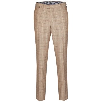 Wilvorst GREEN-WEDDING Herren Hose Drop8 Hellbraun kariert