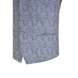 Wilvorst GREEN-WEDDING Herren Weste Revers Drop8 Blau Floral 102