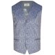 Wilvorst GREEN-WEDDING Herren Weste Revers Drop8 Blau Floral 102