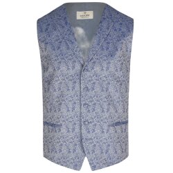 Wilvorst GREEN-WEDDING Herren Weste Revers Drop8 Blau...