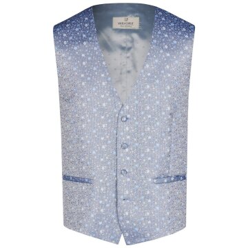 Wilvorst GREEN-WEDDING Herren Weste V-Neck Drop8 Blau Floral