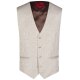 Wilvorst TZIACCO Herren Weste Royal V-Neck Beige gemustert