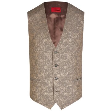 Wilvorst TZIACCO Herren Weste Royal V-Neck Webmuster Braun