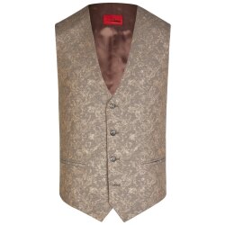Wilvorst TZIACCO Herren Weste Royal V-Neck Webmuster Braun