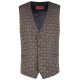 Wilvorst TZIACCO Herren Weste Royal V-Neck Webmuster Braun
