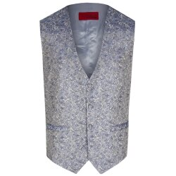 Wilvorst TZIACCO Herren Weste Royal V-Neck Hellblau Paisley