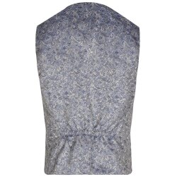 Wilvorst TZIACCO Herren Weste Royal V-Neck Hellblau Paisley