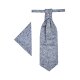 Wilvorst TZIACCO Herren Plastron Einstecktuch Hellblau Paisley