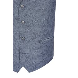 Wilvorst TZIACCO Herren Weste Royal V-Neck Webmuster Blau