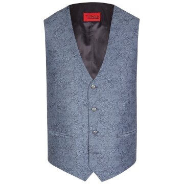 Wilvorst TZIACCO Herren Weste Royal V-Neck Webmuster Blau 94