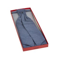 Wilvorst TZIACCO Herren Plastron Einstecktuch Blau meliert