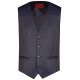 Wilvorst TZIACCO Herren Weste Royal V-Neck Mitternachtsblau gemustert