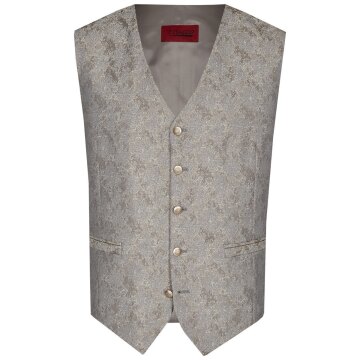 Wilvorst TZIACCO Herren Weste Royal V-Neck Webmuster Gold/Messing